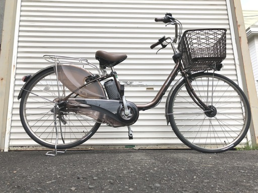 中古　電動自転車　Panasonic　ビビDX　26インチ　ライト付　内装３段　チョコブラウン