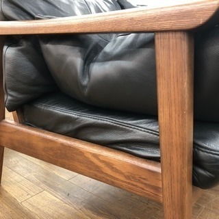 KEYUCA オットマン付３人掛けソファー