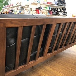 KEYUCA オットマン付３人掛けソファー