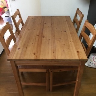 IKEA☆ダイニングテーブルセット☆4人掛け☆中古