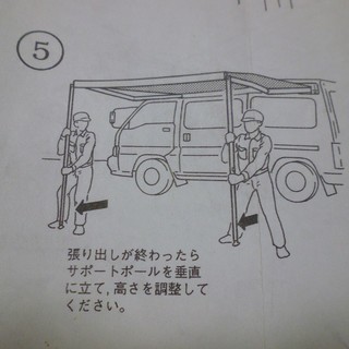 YKK社製キャンピングカー用サイドオーニングKRVA25