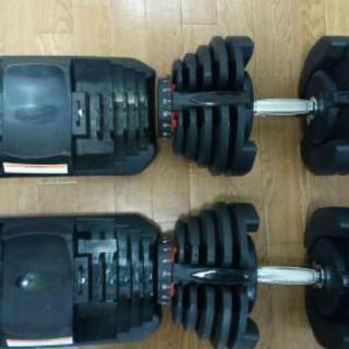 28日まで 美品 アジャスタブルダンベル 可能式ダンベル40kg 2個セット - スポーツ
