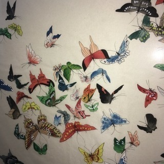 蝶と花のインテリア絵画(大きいサイズ)