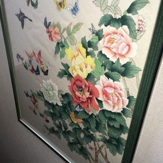 蝶と花のインテリア絵画(大きいサイズ)