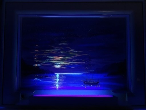 ブラックライトで光る☆大きな絵画