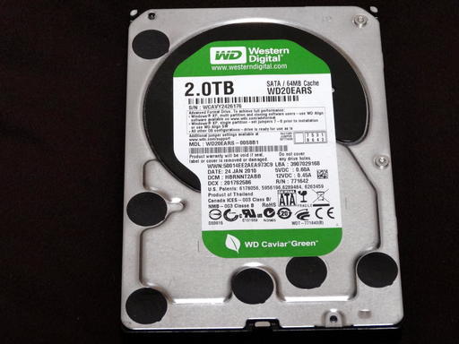 ２台セット WD(WesternDigital) 2TB SATA HDD 3.5インチ