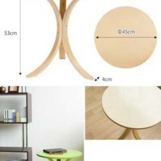【美品】porta 木製サイドテーブル