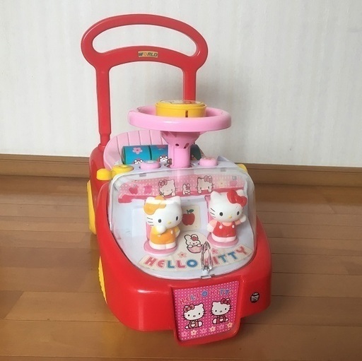6月28日まで 乗用 キティちゃんカー 子供用 幼児用 キッズ ベビー 乗物 車 おもちゃ 玩具 ブーブ 手押し車 こども用 乗り物 のり ももんが 雑色のおもちゃ 乗り物 ミニチュア の中古あげます 譲ります ジモティーで不用品の処分