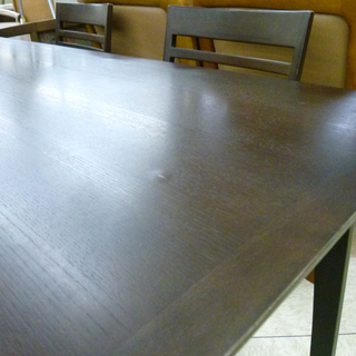 宮の沢店 朝日木材 4人ダイニングセット ゆったり 幅160cm モカブラウン系