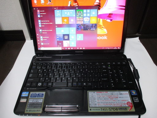 【美品】東芝dynabook T451/57DB Corei7／4GB／2５０GB ノートパソコンリカバリー済 中古動作品