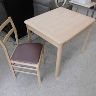 西野店 旭川家具 ダイニングセット イス1脚 ダイニングテーブル 引き出し付き