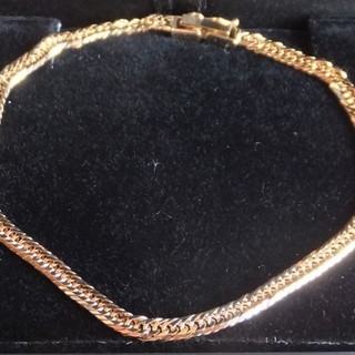 K18 18金 チェーンブレスレット19cm 約5g◆王道の人気
