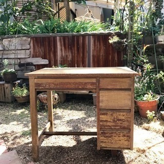 【値下げしました】古い木の机
