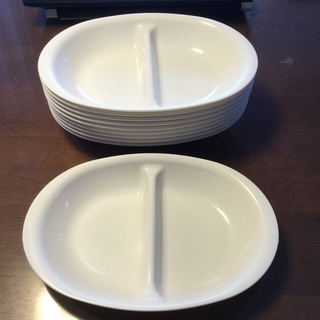 ランチプレート（仕切り皿）10枚　樹脂製　日本製　1度使用　【西...