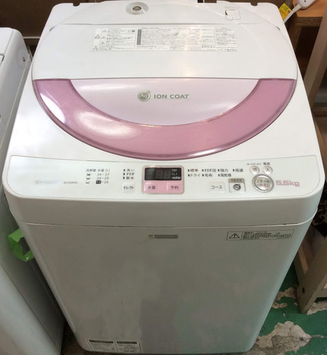 【送料無料・設置無料サービス有り】洗濯機 SHARP ES-G55NC-P 中古