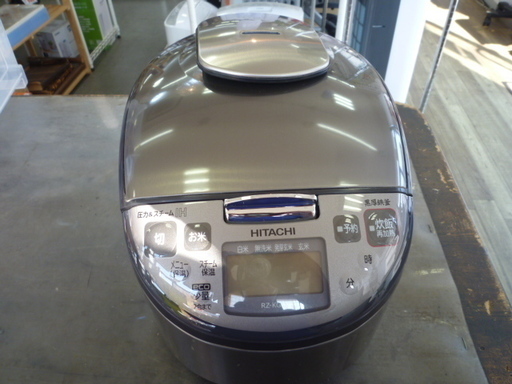 R 中古 HITACHI スチーム圧力IH炊飯器（5.5合炊き） RZ-KG10J 2010年製
