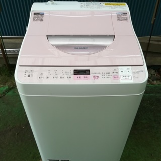 SHARP 洗濯機　乾燥機能付き　5.5キロ　2017年　幅56...