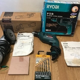 DIYやお仕事に】稼働少なめ RYOBI ジスクグラインダ G-...