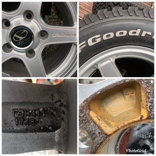 ランクル 100 70 グッドリッチ 17インチ 8j＋45 苫小牧まで引取限定