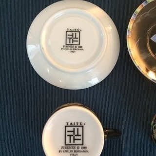 ビンテージ食器☆TAITU〈タイツー〉デミタスカップ＆ソーサー 6セット 食器