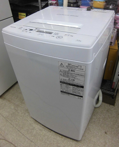30日迄！送料無料★TOSHIBA　4.5㎏　洗濯機【AW-45M5】 TOSHIBA 中古 洗濯機 東芝 一人暮らし 4.5kg コンパクト 予約