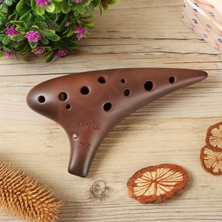 TNG オカリナ シングル 12穴 Ocarina 高級 管吹奏 楽器 台湾製 紫砂 (ソプラノC管-SC)
