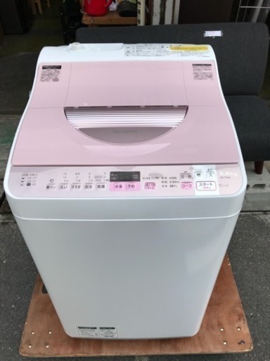 超人気モデル 洗濯機 2017年 シャープ 洗濯乾燥機 5.5kg洗い ES-TX5A-P 給水ホース新品