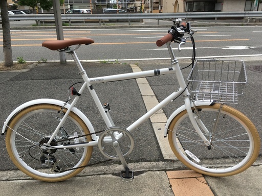 【新車】ミニベロ２０インチ　カゴ付き（当店オリジナル仕様）