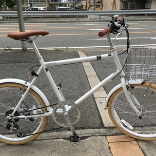 【新車】ミニベロ２０インチ　カゴ付き（当店オリジナル仕様）