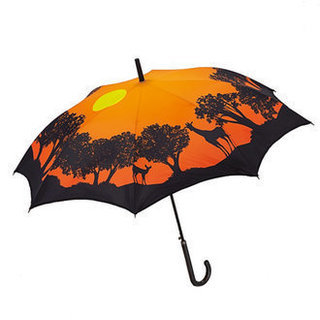 新品未使用 おしゃれな晴雨兼用傘  一枚張り オレンジ　