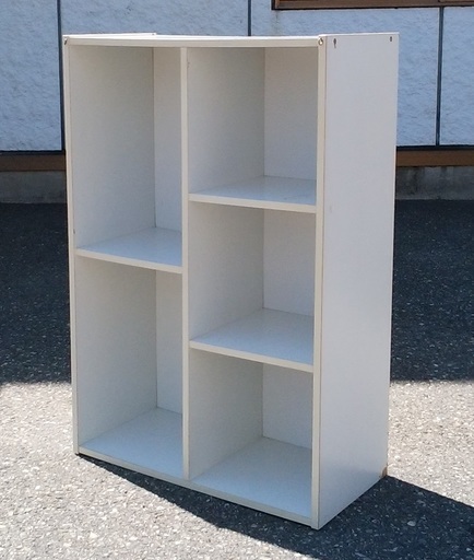 ニチメン 本棚 カラーボックス 収納棚 左2段 右3段 カーテンフック付き 60 30 90cm ホワイト Jm509 取りに来られる方限 はぁとらいん 尼崎の収納家具 本棚 の中古あげます 譲ります ジモティーで不用品の処分