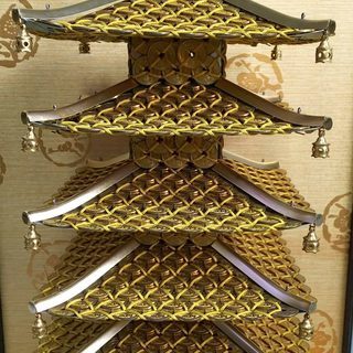 五重塔 五重の塔 五円玉工芸 特大サイズ 高さ55cm 5円玉アート 5