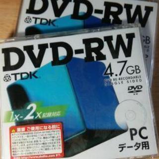 【 終了 】TDK  DVD-RW  2枚  新品未使用品ですが...