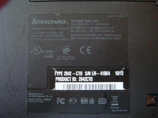 （商談中）ノートパソコン Lenovo ThinkPad SL410 2842CTO WIN10 64bit(中古)