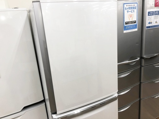 安心の6ヶ月動作保証つき！MITSUBISHIの3ドア冷蔵庫です。