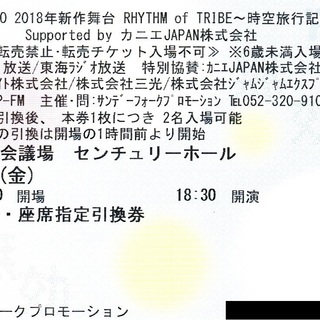 DRUM TAO★ドラム タオ ～時空旅行記～名古屋公演S席ペア...