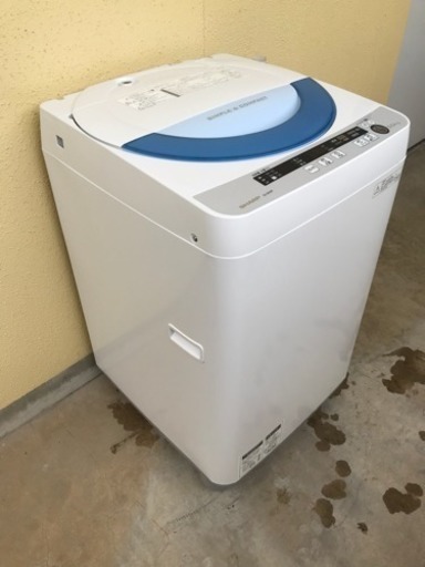 【リサイクルサービス八光　安心の3か月保証　配達・設置OK】シャープ 5.5kg 全自動洗濯機　ブルー系SHARP 穴なし槽 ES-GE55P-A