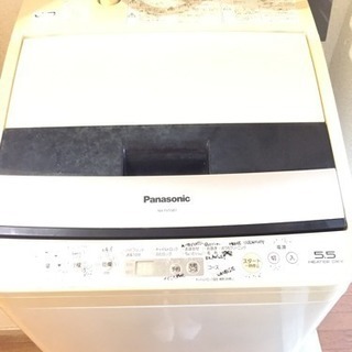 無料【引取~7/7迄】洗濯機　5.5キロタイプ　洗濯乾燥機 NA...