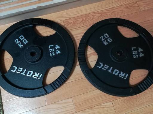 値下げ交渉OK【引き取り】irotec(アイロテック) バーベル用プレート 合計70kg(1.25kg×2枚 2.5×2枚 5kg×4枚 20kg×2枚)
