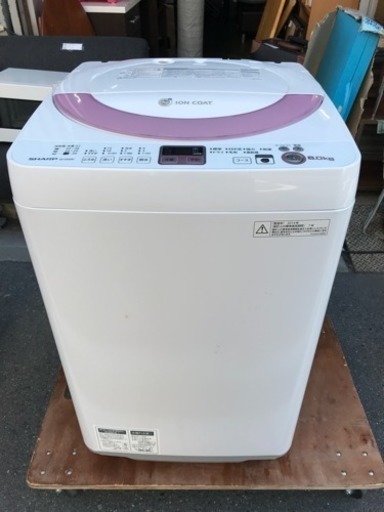 超格安価格 2014年 シャープ 洗濯機 1人から2人 ES-GE60N-P 6kg洗い 洗濯機