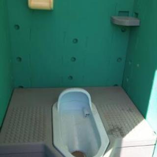 仮設トイレ 旭ハウス製 気仙沼にて受け渡し ペダル式軽水洗トイレ 和式