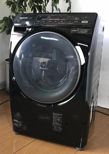 関東送料無料◆◇ Panasonic ドラム式 洗濯乾燥機 NA-VD200L 洗6kg/乾3kg 省エネ おしゃれな ブラック  ◆◇