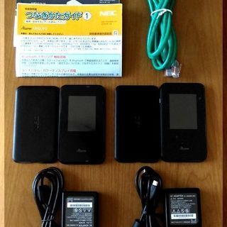 SIMフリー  Pocket Wifi 2台  NEC MR03...