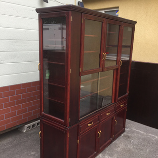 ☆配送格安 カリモク家具☆両面開き食器棚☆リビング収納家具☆ | w2