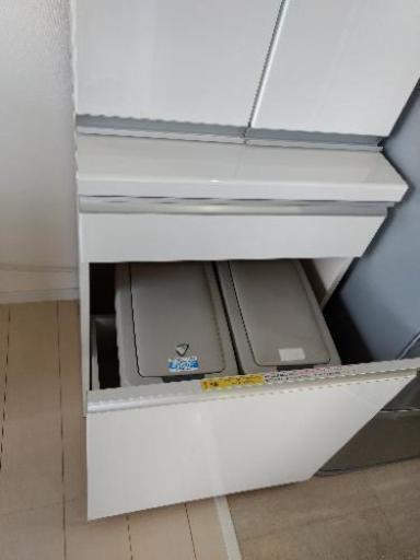 パモウナ　食器棚下段ゴミ箱収納　巾60