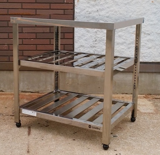 azuma 東製作所 厨房 業務用 調理場 2段スノコ ステンレス作業台 75×60×80cm JM676)【取りに来られる方限定】