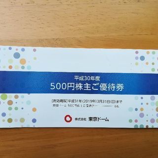 東京ドーム株主優待券1冊(6枚)その2