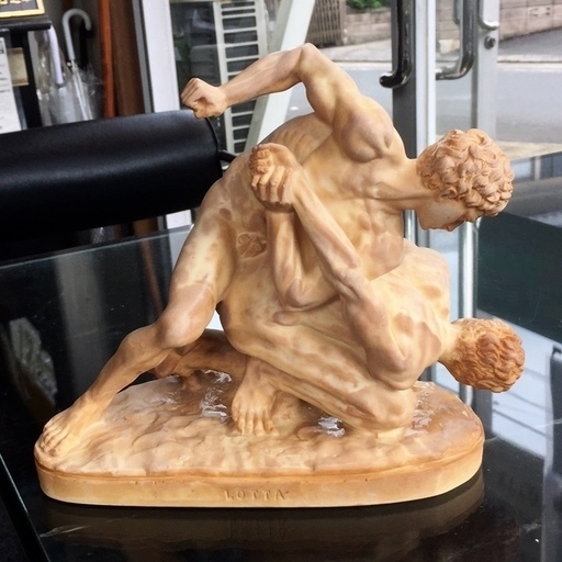SCULPTOR A.SANTINI CLASSIC FIGURE◆イタリア製◆刻印あり◆西洋彫刻 置物