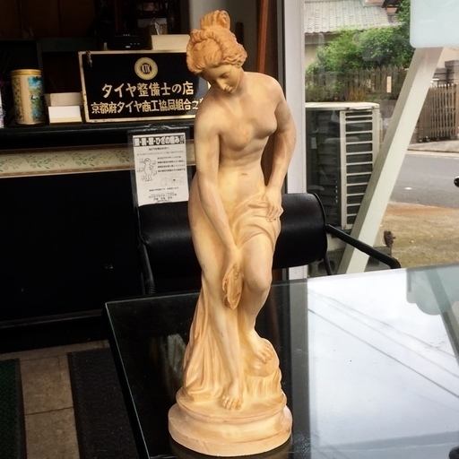 SCULPTOR A.SANTINI CLASSIC FIGURE◆イタリア製◆刻印あり◆裸婦 女神 ヴィーナス 西洋彫刻 置物