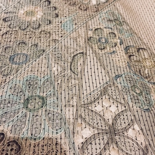 美術品！ 白大島紬 総スワトウ刺繍 付け下げ着物 | www.dolphiespromo.com